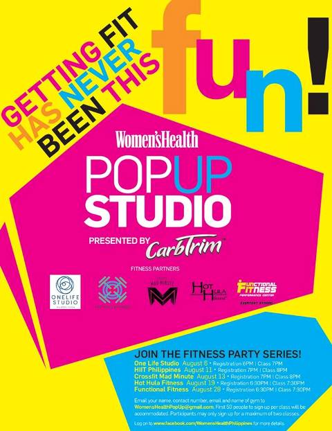 Womens Health Pop Up Studio 2014 Schedule