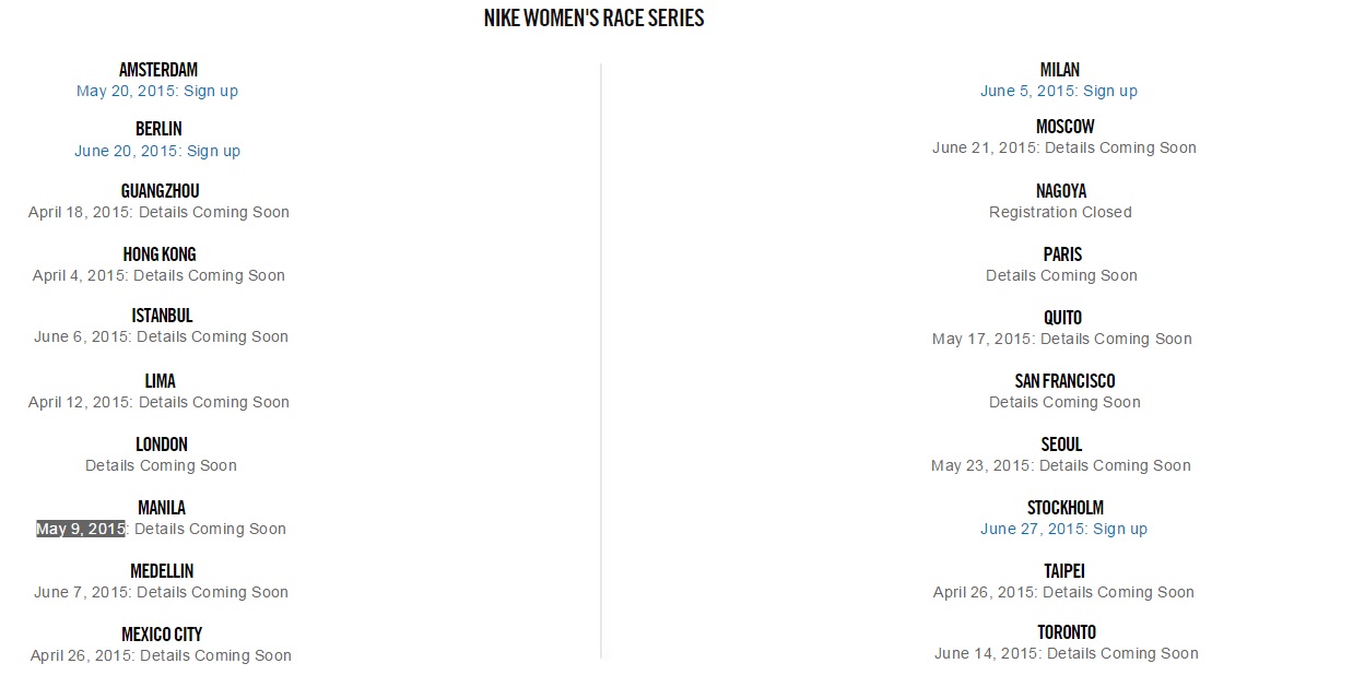 Nike Women's Race Series