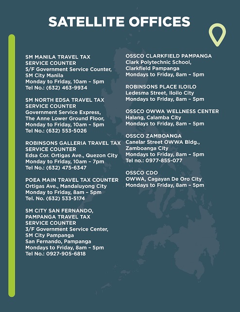 Philippine Travel Tax Satellite Offices