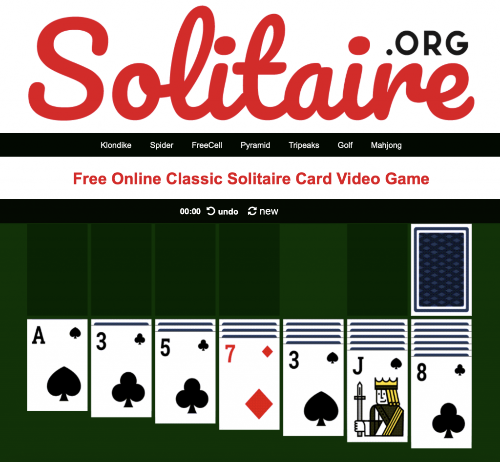 Enjoy free games of solitaire online on Solitaire.kim