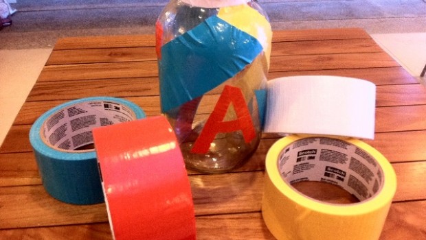 DIY Mason jar with Duct Tapes